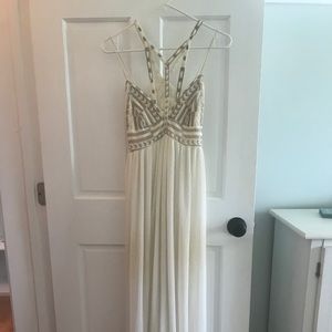 White ankle dress. Can work for prom/party/etc.